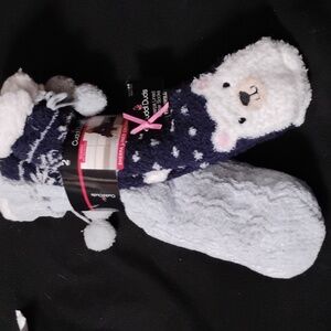 2 Pair CuddlDuds Sherpa Lined Slipper Socks - NWT